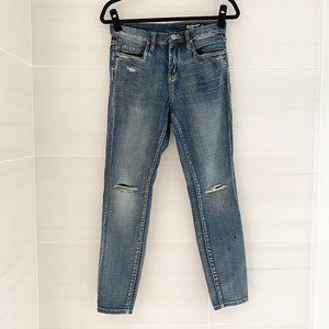 Blank NYC Mid-rise ripped skinny ankle jeans